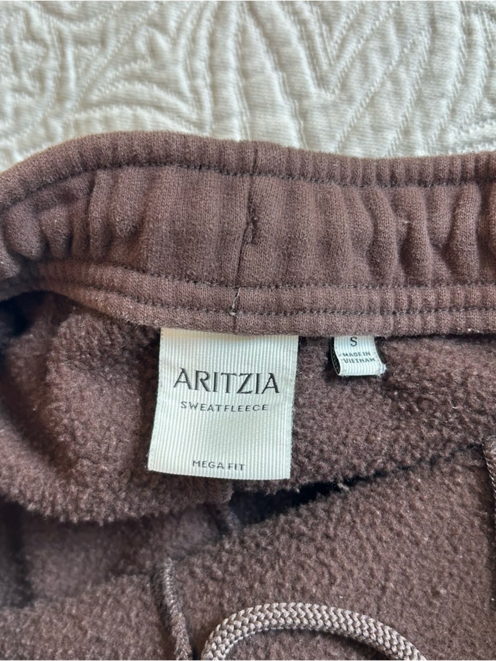 Aritzia sweat fleece Small Brown Fleece Sweatpants EUC - Picture 3 of 7